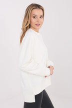 Women's Sweatshirt Crew Neck Loose Fit Viscose Blend – Sweatshirt | GUOCALI – view 7