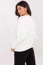 Women's sweatshirt Crew Neck Minimalist Pullover Cotton Stretch – view 12