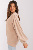 Women's sweatshirt beige relaxed detail view