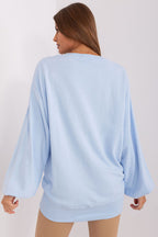 Women's sweatshirt blue long sleeves alternate view