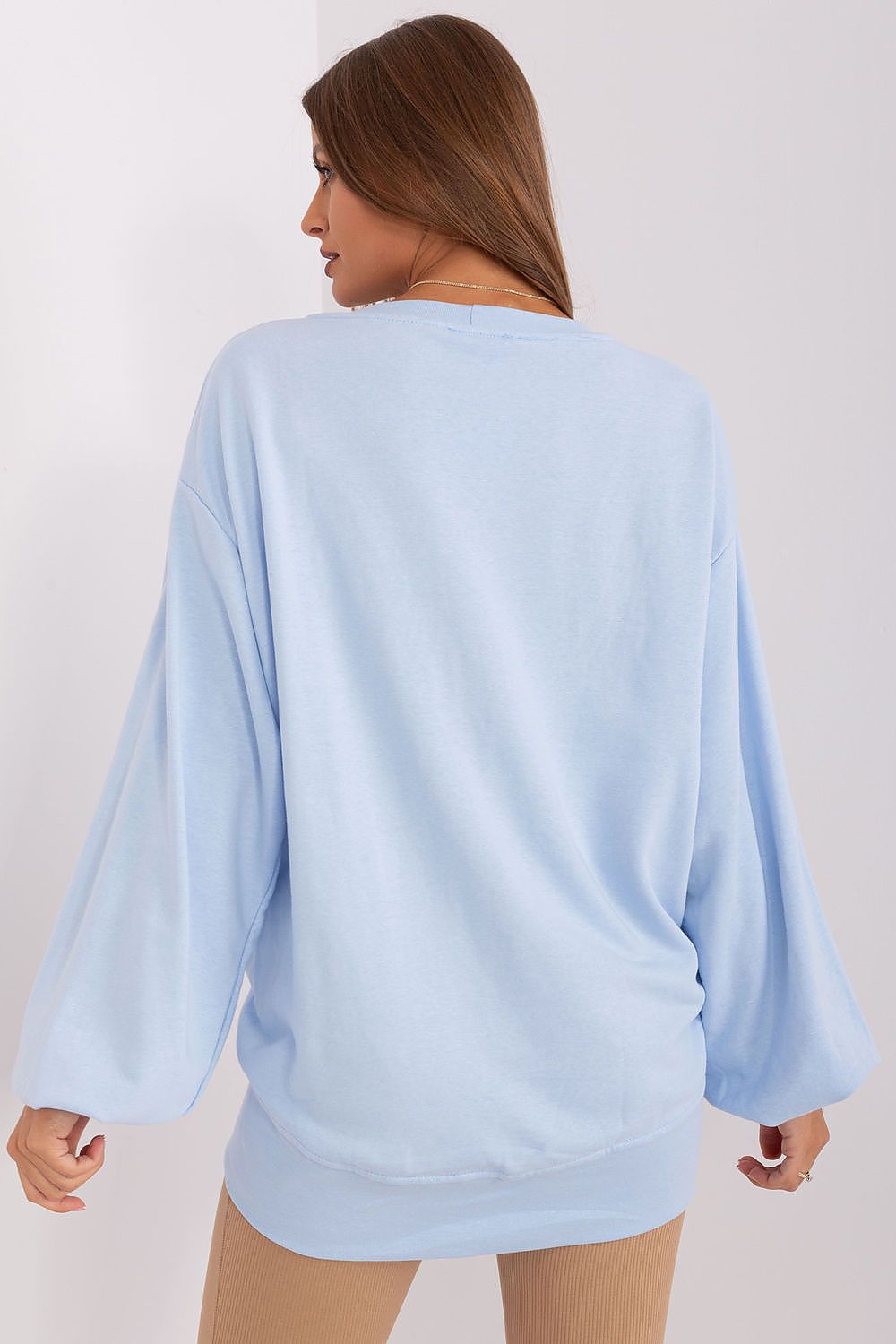 Women's sweatshirt blue long sleeves alternate view