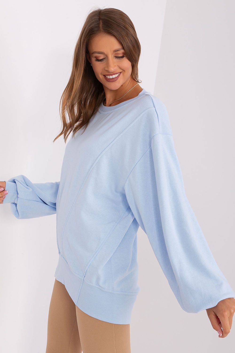 Women's sweatshirt blue casual look