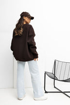 Women's Sweatshirt Crew Neck Oversized Cotton Blend – Sweatshirt | GUOCALI – view 11