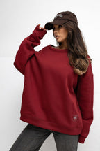 Women's Sweatshirt Crew Neck Oversized Cotton Blend – Sweatshirt | GUOCALI – view 4