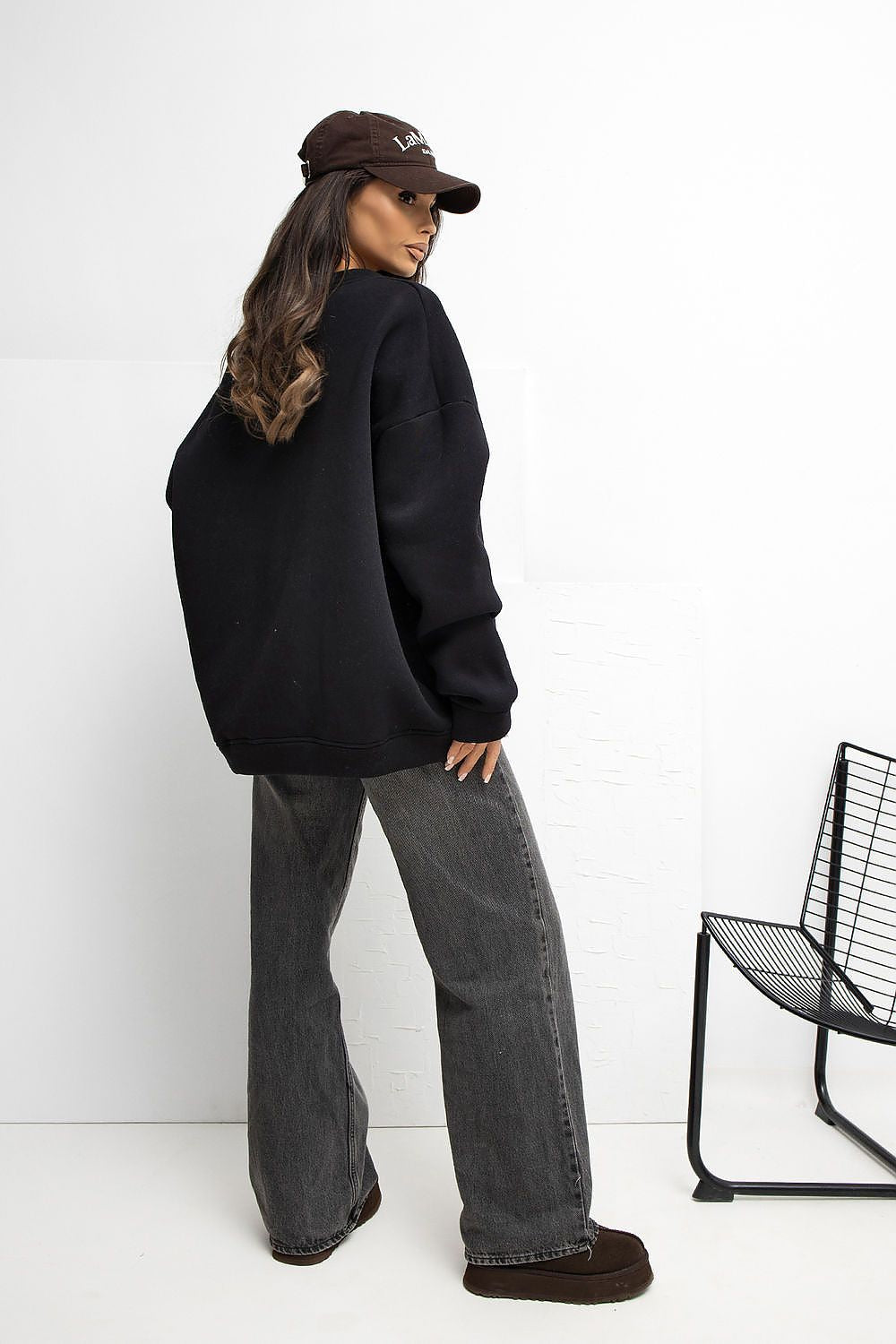 Women's Sweatshirt Crew Neck Oversized Cotton Blend – Sweatshirt | GUOCALI – view 7