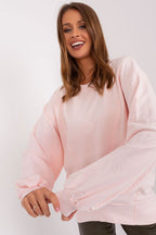 Women's sweatshirt pink long sleeves alternate view