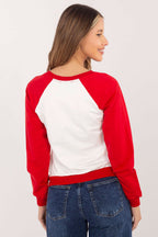 Women's Sweatshirt Crew Neck Raglan Sleeve Letter Print Cotton Blend – Sweatshirt | GUOCALI – view 3