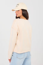 Women's sweatshirt beige alternate shade casual view