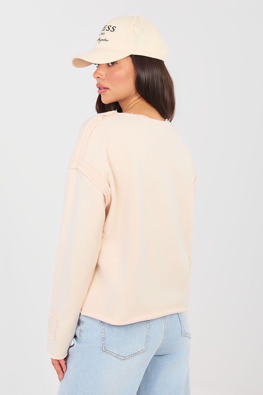Women's sweatshirt beige alternate shade casual view