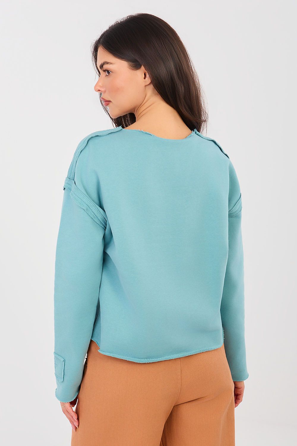 Women's sweatshirt blue alternate shade side view