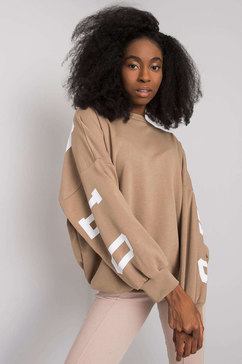 Women's sweatshirt Oversized Logo Crew Neck Cotton Blend – view 8
