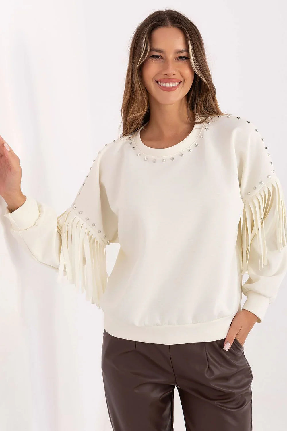 Women's Sweatshirt - Crew-Neck With Regular Fit - Guocali