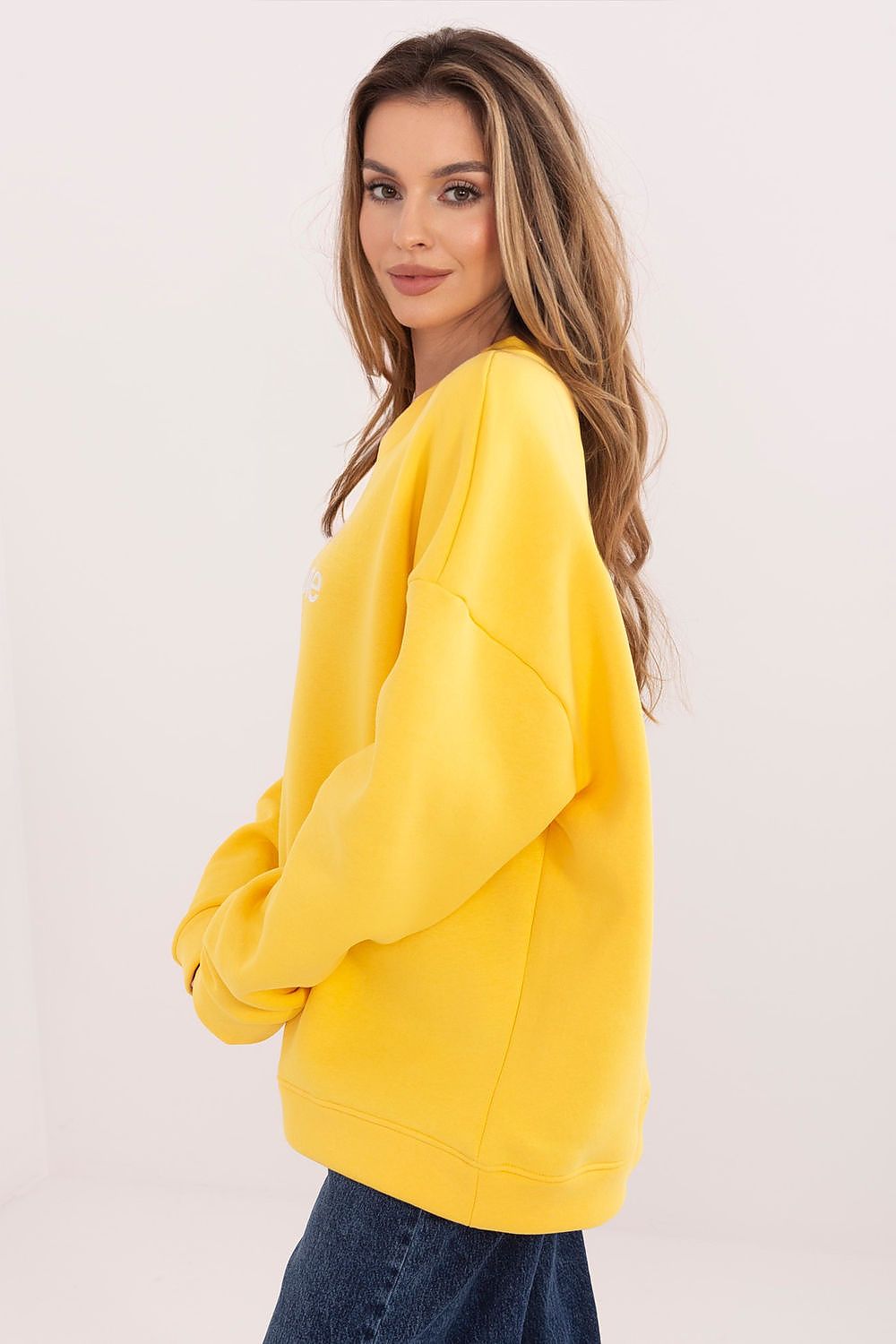 Women's sweatshirt Embroidered Crew Neck Regular Fit Stretch Cotton – view 20