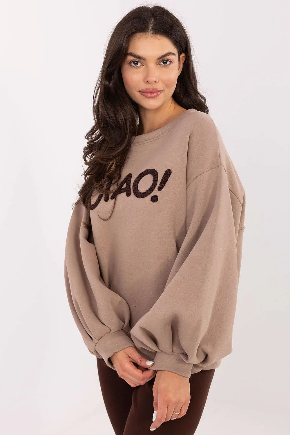 Women's Sweatshirt - Crew-neck With Regular Fit - Guocali