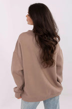 Women's sweatshirt Embroidered Crew Neck Regular Fit Stretch Cotton – view 12