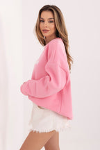 Women's sweatshirt Embroidered Crew Neck Regular Fit Stretch Cotton – view 16