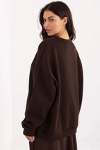 Women's sweatshirt Embroidered Crew Neck Regular Fit Stretch Cotton – view 3
