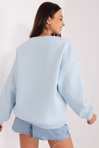 Women's sweatshirt blue casual look