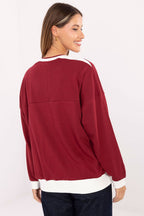 Women's sweatshirt red casual look