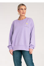 Women's sweatshirt violet loose fit alternate view