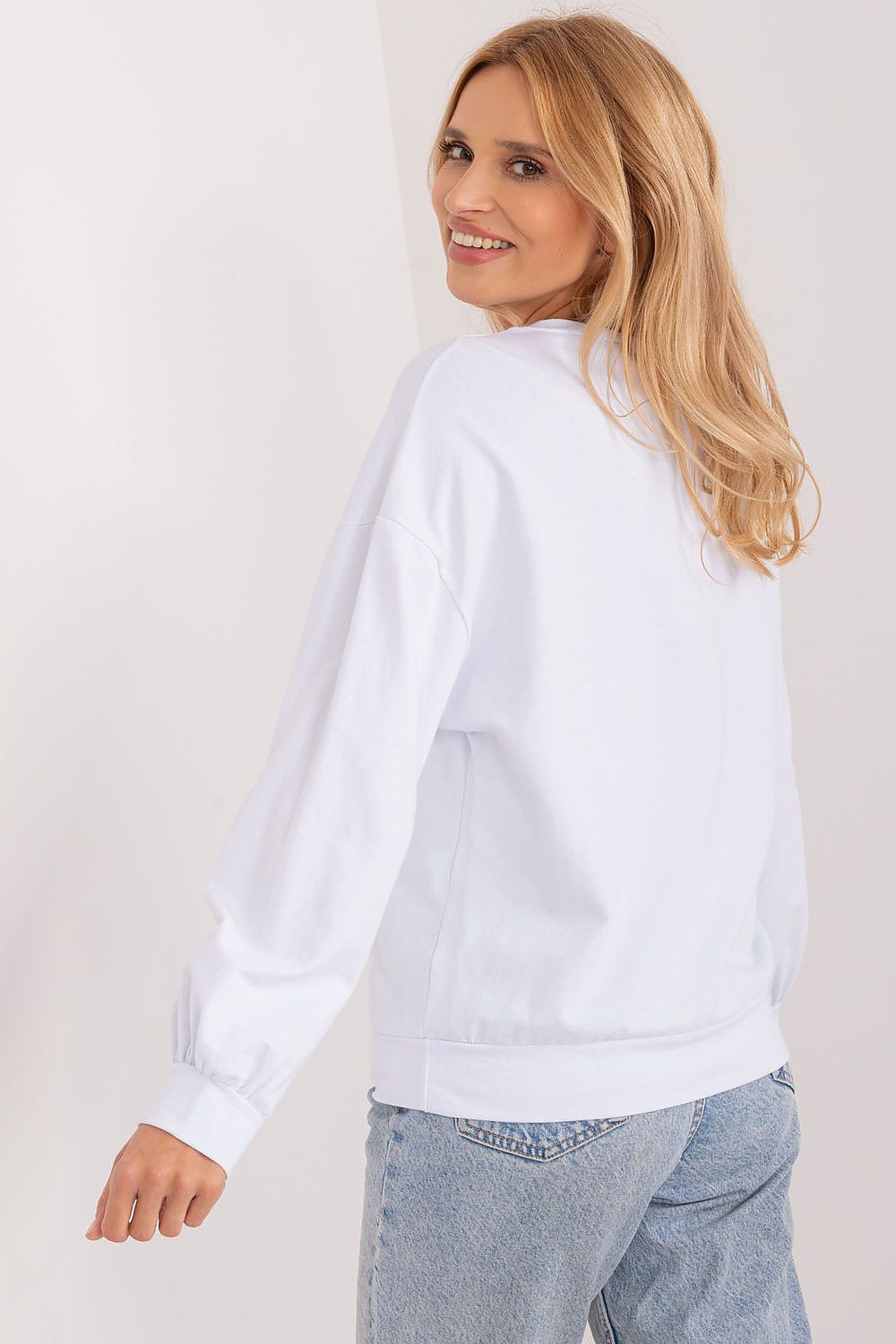Women's Sweatshirt Floral Print Crew Neck Cotton – Sweatshirt | GUOCALI – view 3