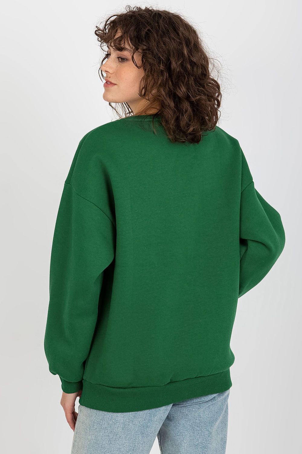 Women's sweatshirt green casual look