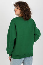 Women's sweatshirt green casual look