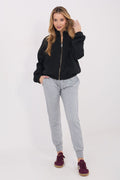 Women's Sweatshirt Full-Zip Mock Neck Stretch Cotton – Sweatshirt | GUOCALI