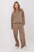 Women's sweatshirt beige loose fit alternate view
