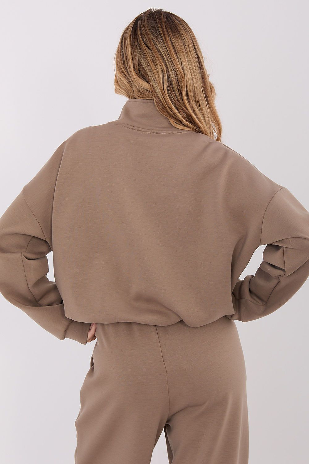 Women's sweatshirt beige casual look