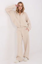 Women's sweatshirt beige everyday outfit view