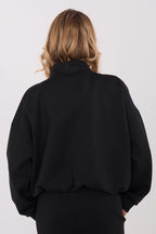 Women's sweatshirt black casual look