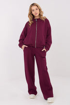 Women's sweatshirt red loose fit alternate view