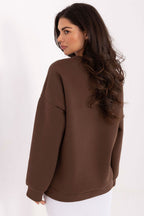 Women's sweatshirt brown casual look