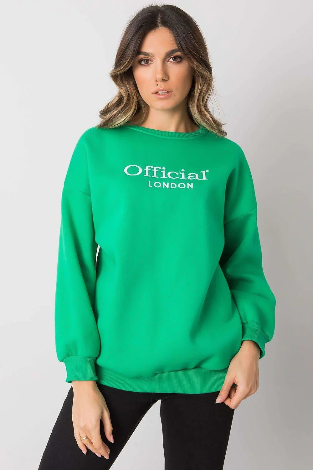 Women's sweatshirt Logo Crew Neck Relaxed Fit Cotton Blend – view 5
