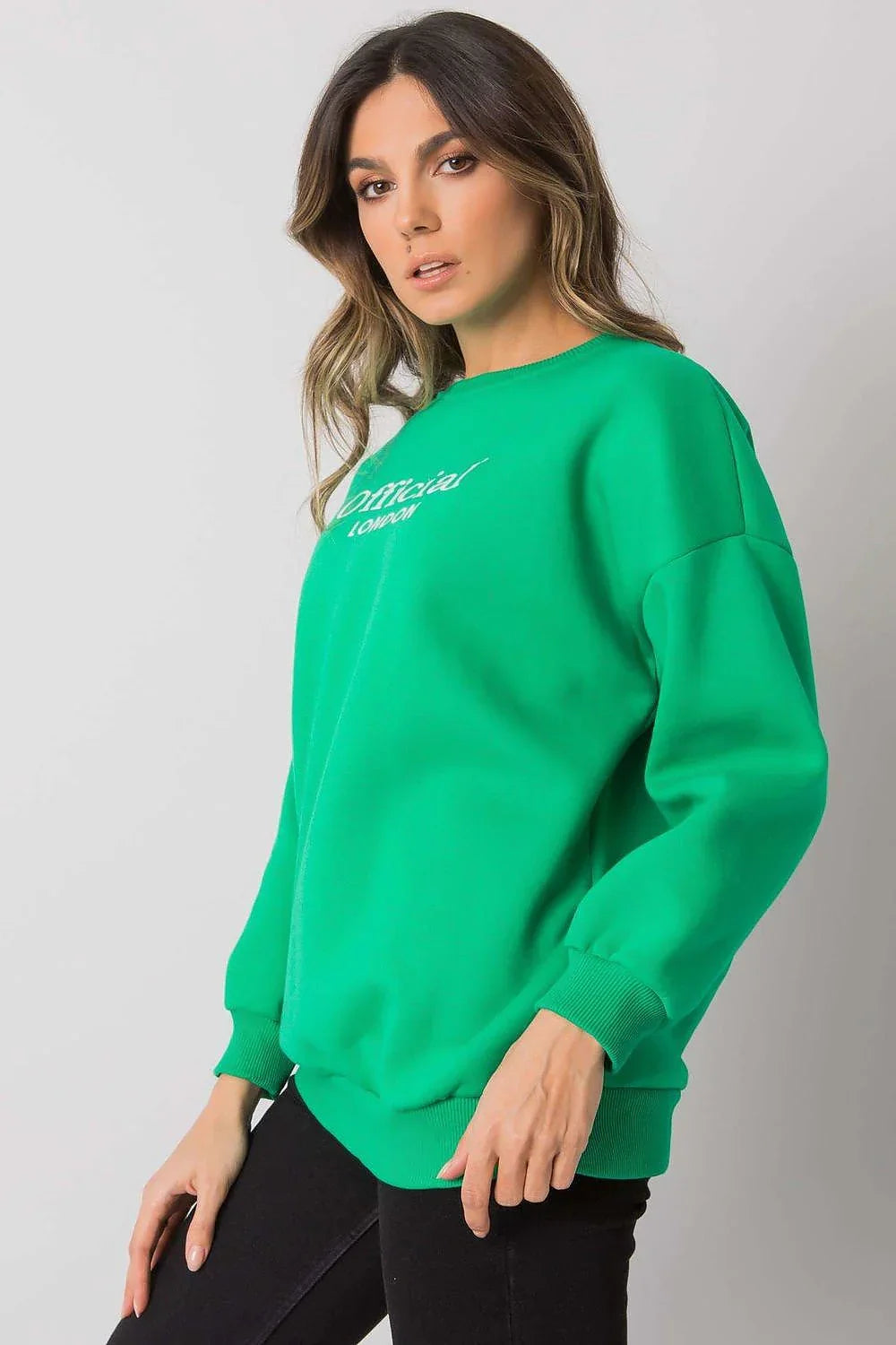 Women's sweatshirt Logo Crew Neck Relaxed Fit Cotton Blend – view 6