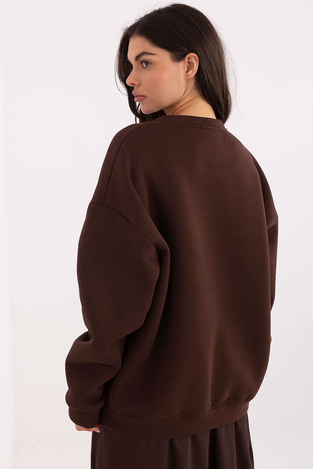 Women's sweatshirt brown casual look