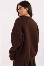 Women's sweatshirt brown casual look
