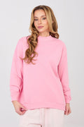 Women's sweatshirt pink mock neck front view