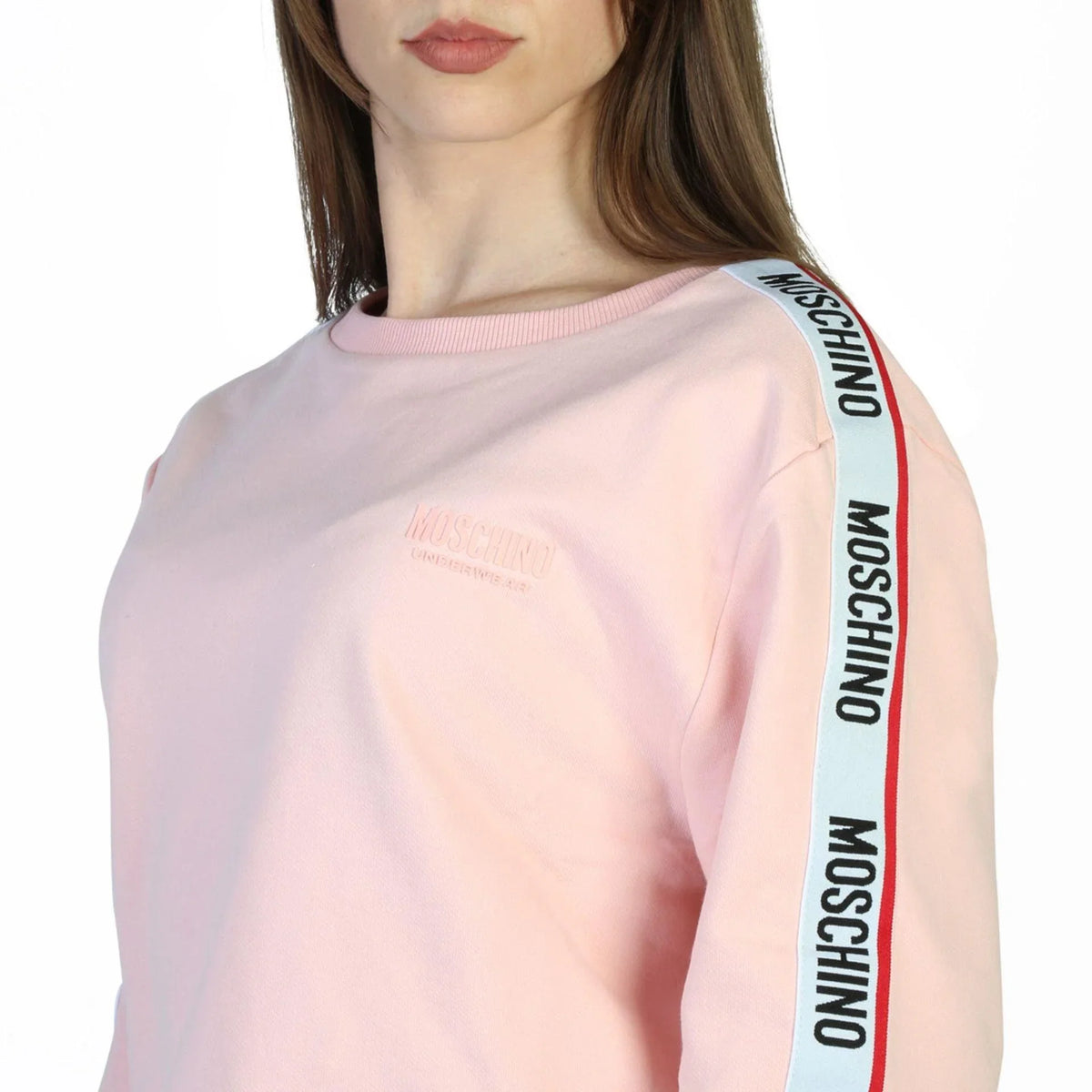 Women's sweatshirt Moschino Logo Three-Quarter Sleeve Pink – view 3