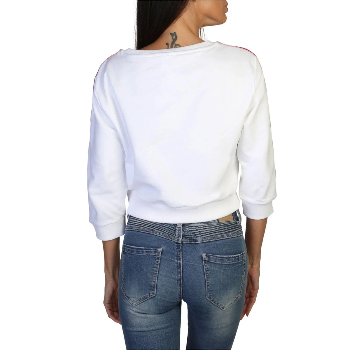 Women's sweatshirt Moschino Logo Three-Quarter Sleeve White – view 2