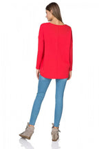 Women's sweatshirt Oversized Crew Neck Stretch Cotton Blend – view 3