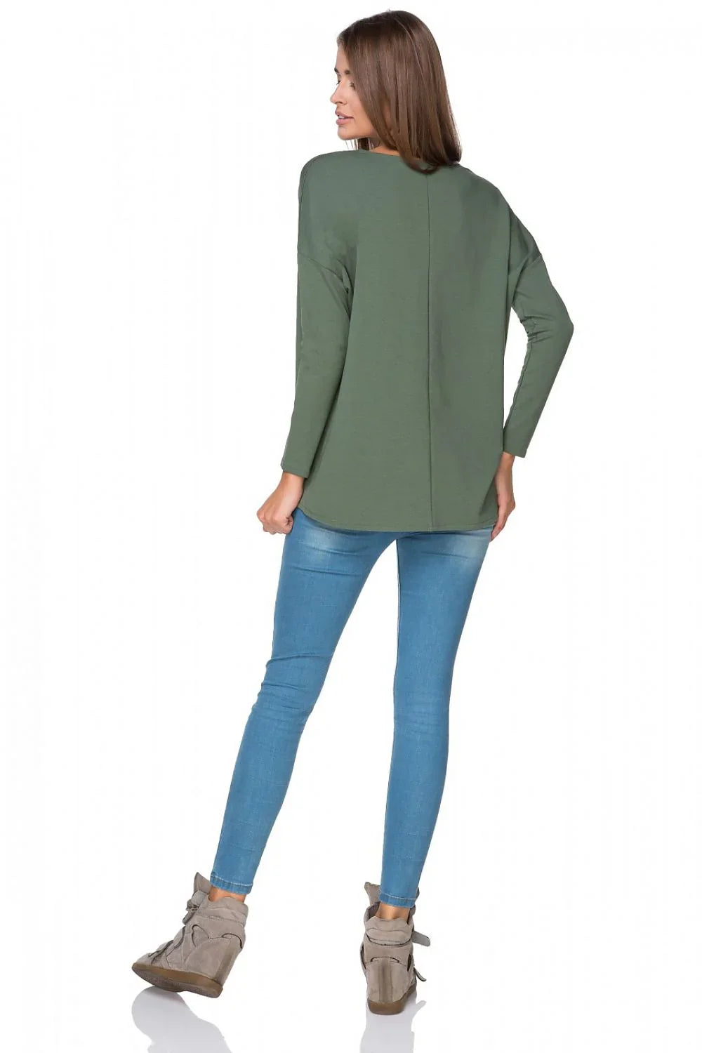 Women's sweatshirt Oversized Crew Neck Stretch Cotton Blend – view 6