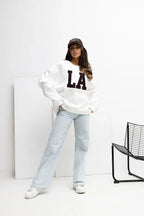 Women's sweatshirt Oversized Embroidered Logo Crew Neck – view 11