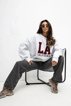Women's sweatshirt Oversized Embroidered Logo Crew Neck – view 2