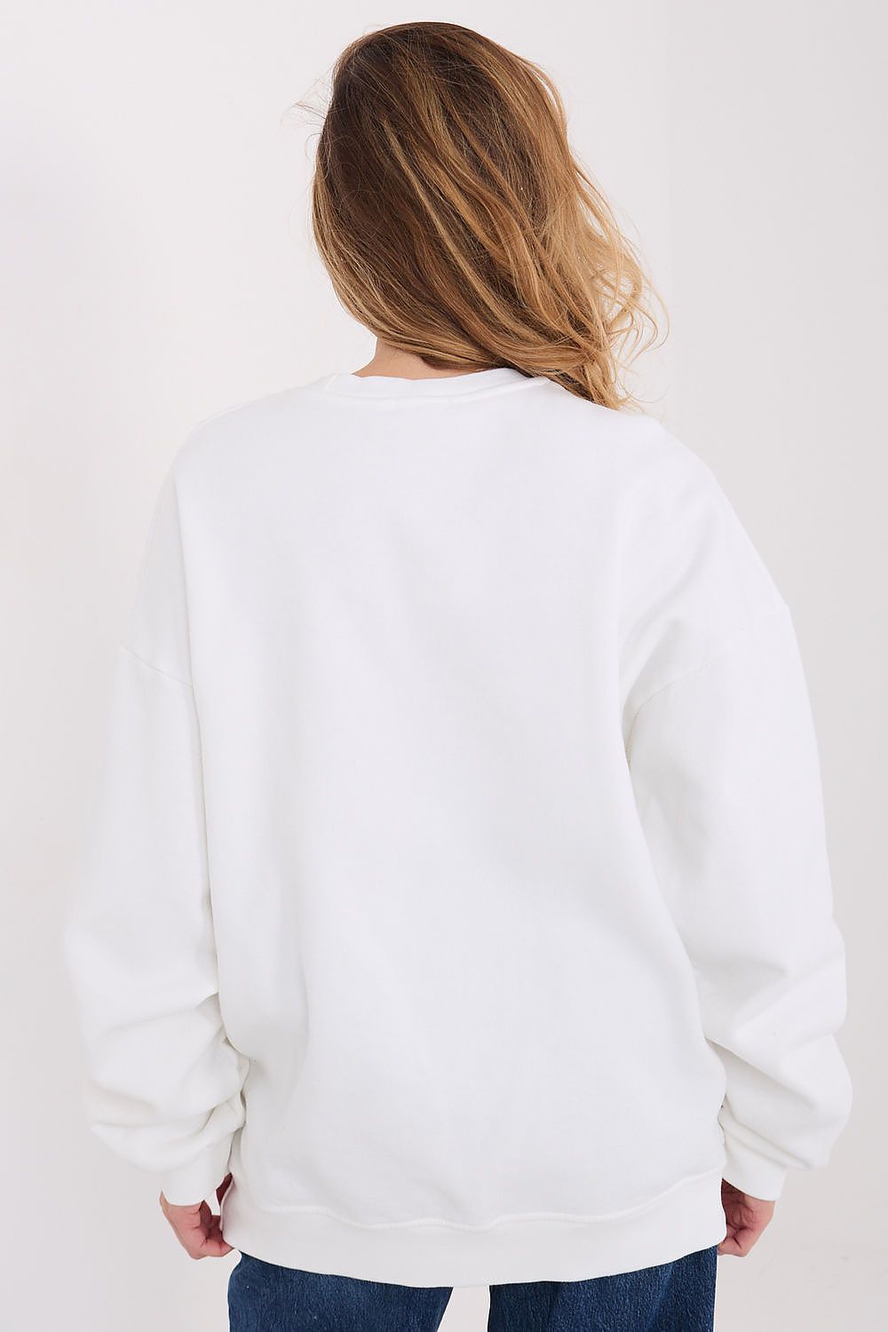 Women's sweatshirt beige urban casual look