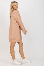 Women's sweatshirt beige crew neck alternate view