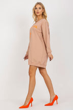 Women's sweatshirt beige everyday outfit view