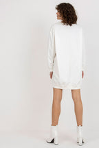 Women's sweatshirt beige oversized side view