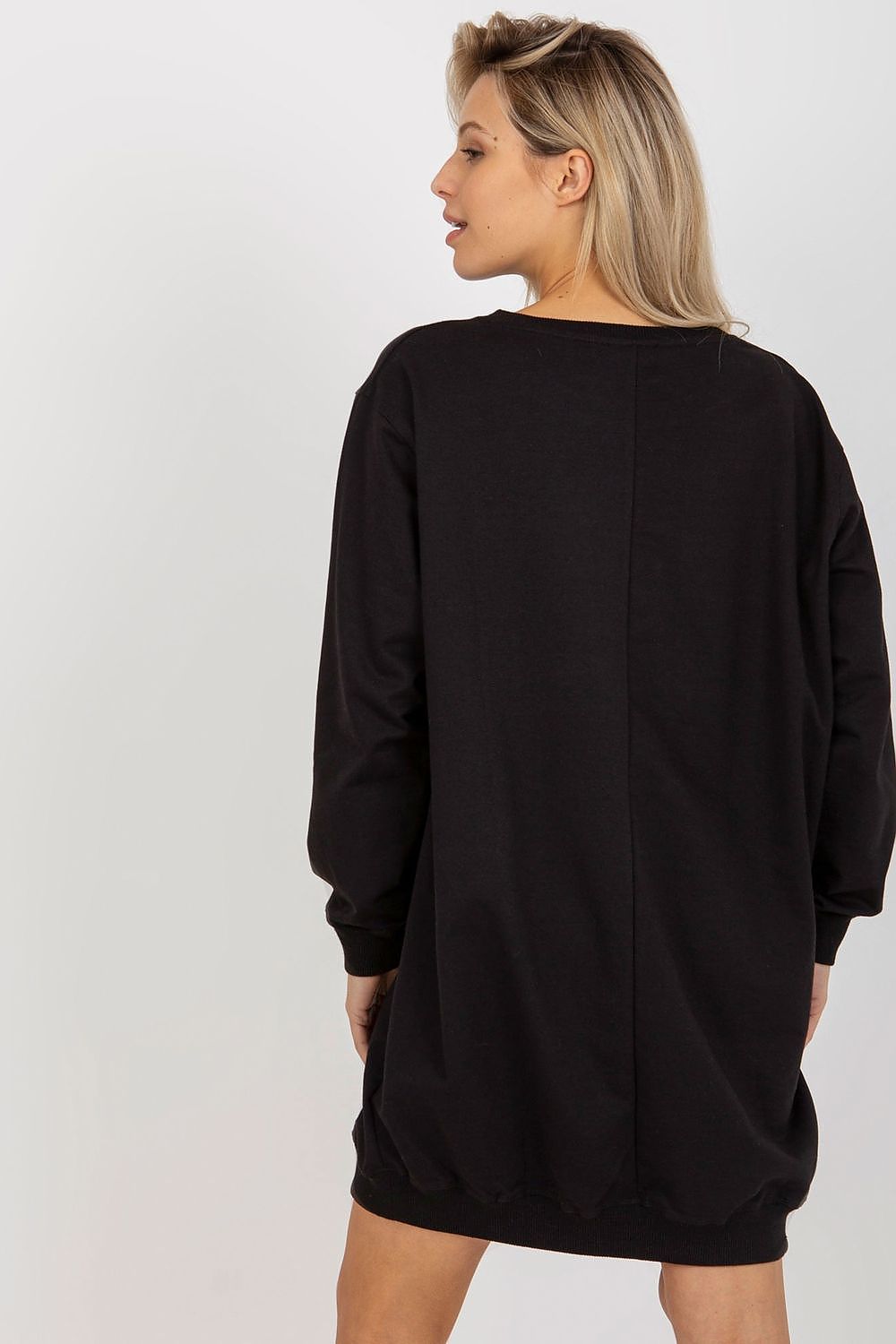 Women's sweatshirt black relaxed casual look